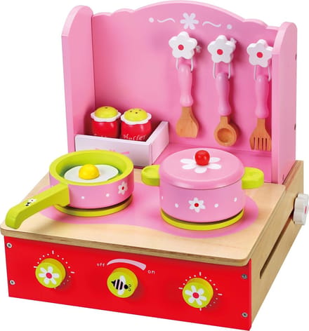 Houten keukentje opklapbaar roze Playwood