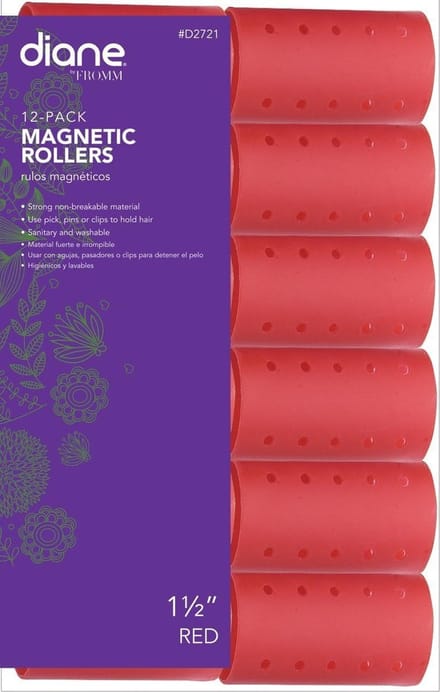 Haarrollers - Krulspelden - Haar Krullen - Magnetisch Fixatie - 3.8 cm - Rood