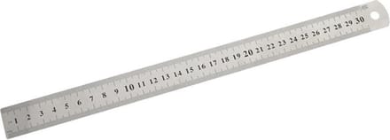 DW4Trading Liniaal 30 cm - RVS - Snijlat Inch en mm