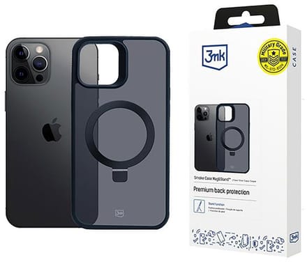 3Mk-Hoesje Voor Iphone 12 Pro Max Smoke Magneetstandaard Met Magsafe-Standaard