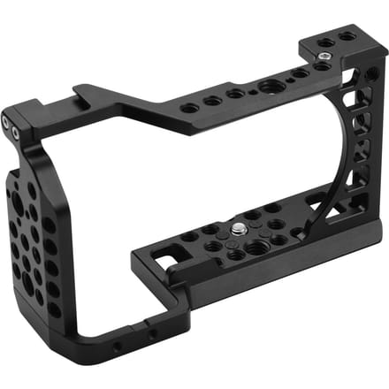 Camera Kooi Rig van Aluminiumlegering met Cold Shoe Mount ARRI Locatiegat 1/4 3/8 Schroefdraadgaten gray