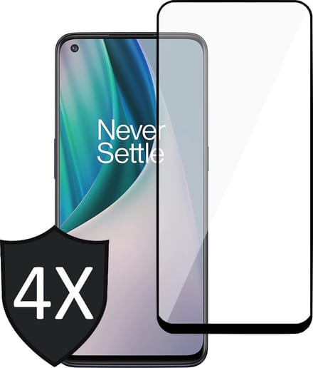 Screenprotector geschikt voor OnePlus Nord N10 5G - 4x Screen Protector Glas Full