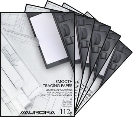 Aurora Overtrekpapier - Kalkpapier - A3 - Inkjet/Laser printer - 20 vel - 5 stuks