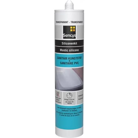Sencys Siliconenkit Sanitair Acrylbad Transparant 310ml