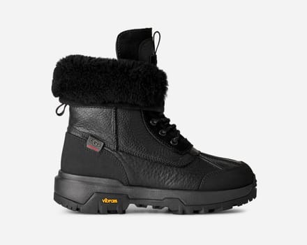 UGG® Adirondack Boot XXV for Women in Black, Size 4, Leather/Polyester/Wool