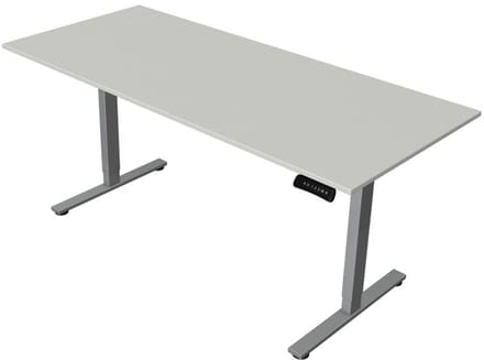 Zit-sta bureau Move New Base – Elektrisch bureau – 160 x 80 cm – Licht grijs