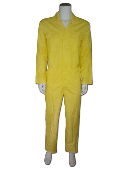 Overall polyester/katoen geel maat 53