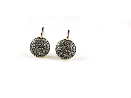 model Rondo oorringen in zilver roze verguld wit