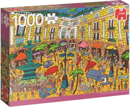 Jumbo Premium Collection Puzzel Plaça Reial Barcelona - Legpuzzel - 1000 stukjes