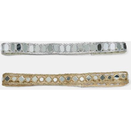 Stradivarius Set van 2 haarbanden met spiegeltjes  Goud OS