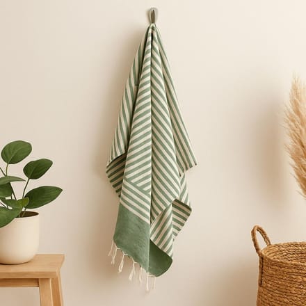 Katoenen Pario Plaid - 100x180 cm - Picknickgroen