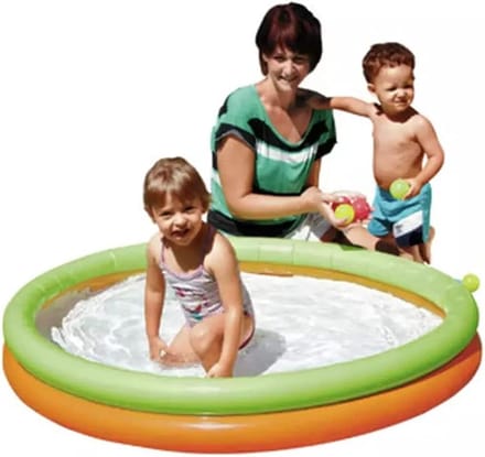 Chad Valley peuterbad met 2 ringen - veelkleurig zwembad 296l