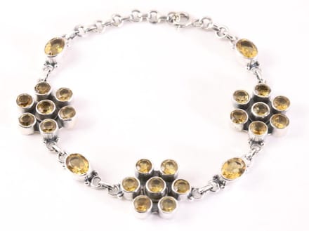 Zilveren armband met citrien
