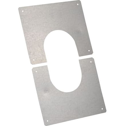 Burgerhout dakbeschotplaat sendzimir Ø126mm set=2 stuks, prijs=per set blank