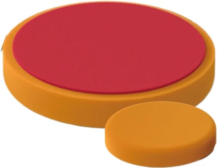 Wax Applicator Pads - Polijstblokken Spons - Auto Polijsten - Schuin Dubbellaags Ontwerp - 15x15x2.5 cm - Oranje