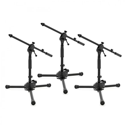 G4M Kort Microfoonstatief met Microfoonarm, 3 Stuks