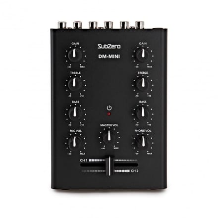 SubZero 2-Kanaals Mini DJ-mixer