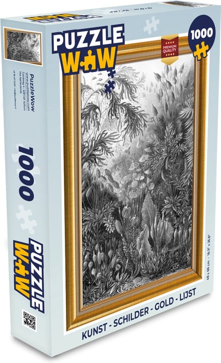 Puzzel Kunst - Schilder - Gold - Lijst - Legpuzzel - Puzzel 1000 stukjes volwassenen