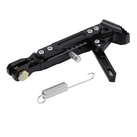 Motorfiets Universele Aluminiumlegering Verstelbare Standaard Voet Zijstandaard Statiefhouder black
