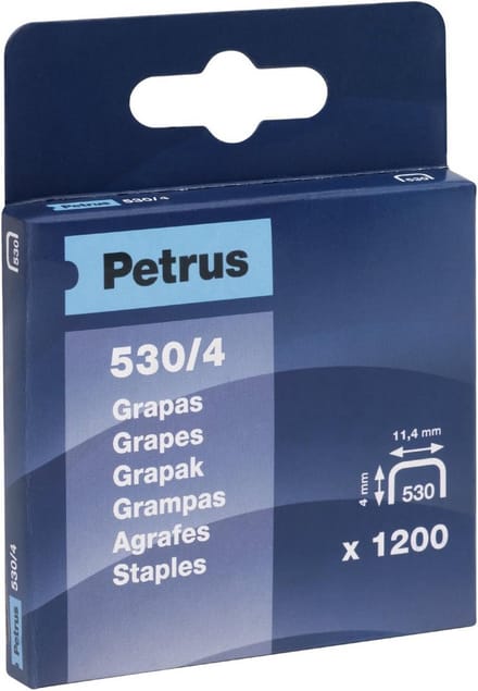 Petrus 77512 nietjes type 530 4 mm 1200 stuks