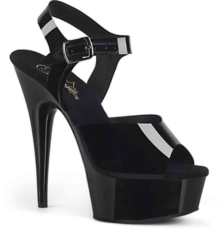 DELIGHT-608N (EU 40 = US 10) 6 Heel, 1 3/4 PF Ankle Strap Sandal
