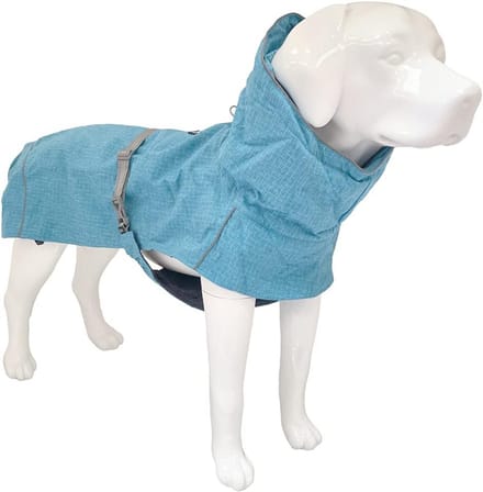 Waterdichte Hondenjas Turquoise voor Wandelen - Warm & Ademend
