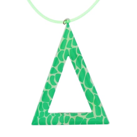 Behave - Ketting met Groene Hanger - Driehoek Design - Trendkleur Look
