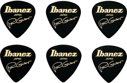 Ibanez Plektrum B1000PG-BK,6er-Set Paul Gilbert, zwart - Plectrum set