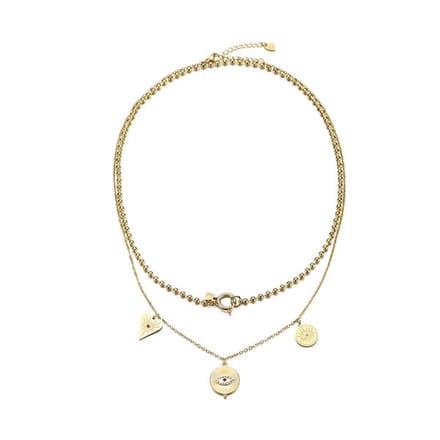 Bijoutheek collier Dubbel beschermend oog goud