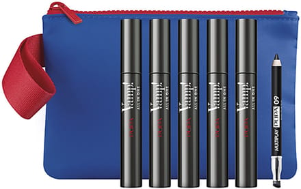 5 stuks Pupa VAMP! All in One Mascara 101 Extra Black met mini multiplay 09 black in een luxe etui