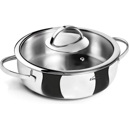 Ronde steelpan met deksel Lacor Belly 24 cm