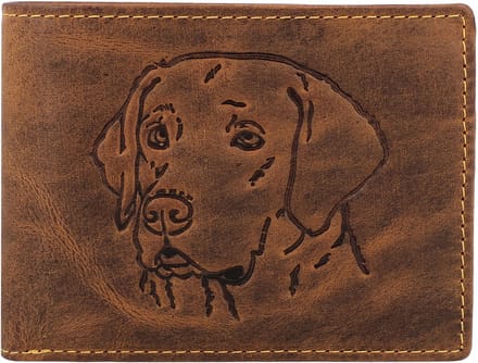 Greenburry Vintage Portemonnee Leer 12 cm - Jongens - Horizontaal - dog