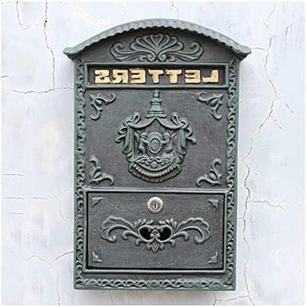 Brievenbus - Postbus buiten - Veilig post ontvangen - Afsluitbaar met sleutels - 9.6x3.2x15.7 inch - Grijs