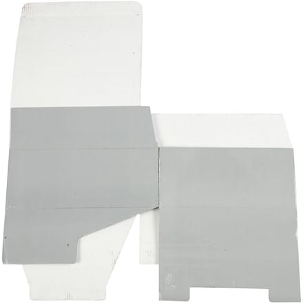 Kartonnen doos, H: 10 cm, L: 25 cm, B: 22 cm, lichtgrijs, 1 stuk