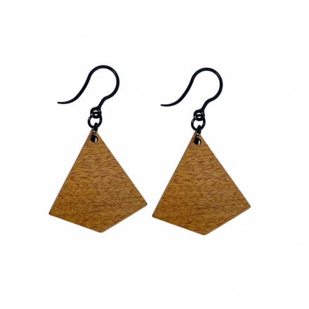 Allergievrij oorbellen-hout -bruin-Charme Bijoux