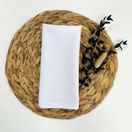 Witte Stoffen Servetten Polyester Voor Feest en Diner Herbruikbaar