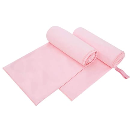vidaXL - Sporthanddoeken - 2 - st - Roze - 200 - x - 100 - cm - Polyester - en - polyamide