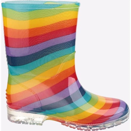 Cotswold PVC Jnr Pvc Meisjesregenlaarzen Met Regenboog