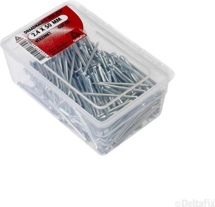 Deltafix spijkers 1,0 x 15 mm - verzinkt - platte kop - 200 gram