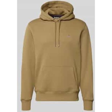 Gant Trui Shield Hoodie Subtle Logo Light Taupe / male
