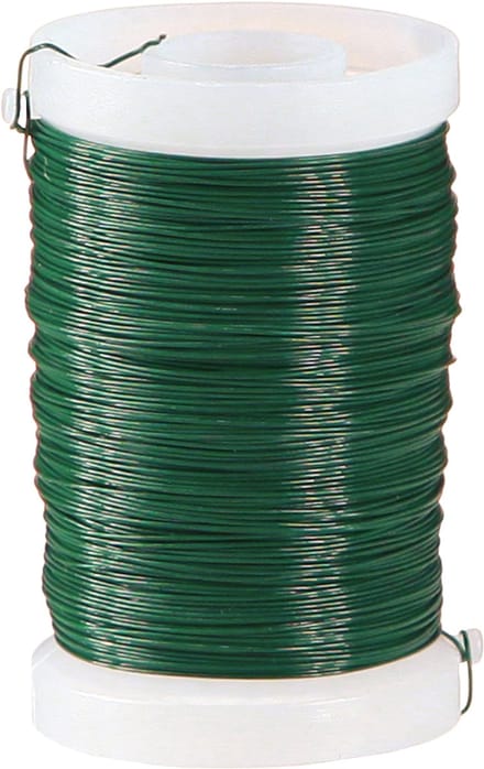 Decoratief bloemistendraad, mirtedraad groen, 0,30 mm, 100 g, 3 stuks