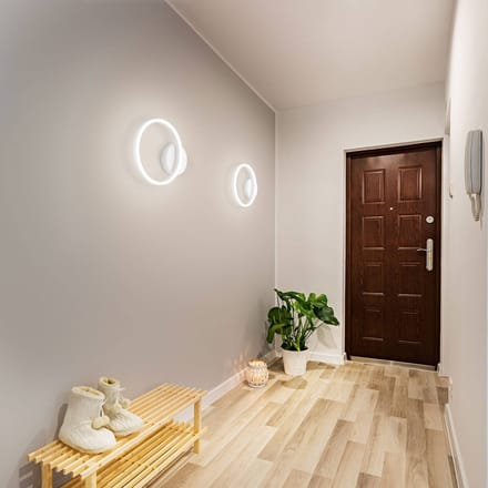 Fabas Luce LED wandlamp Giotto, 1-lamp, wit