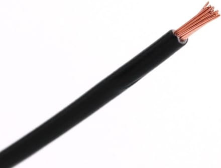 Eenaderige kabel 6 mm² zwart per 50 mtr