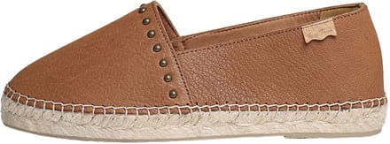 Platte leren espadrilles voor dames met studs | MALTA
