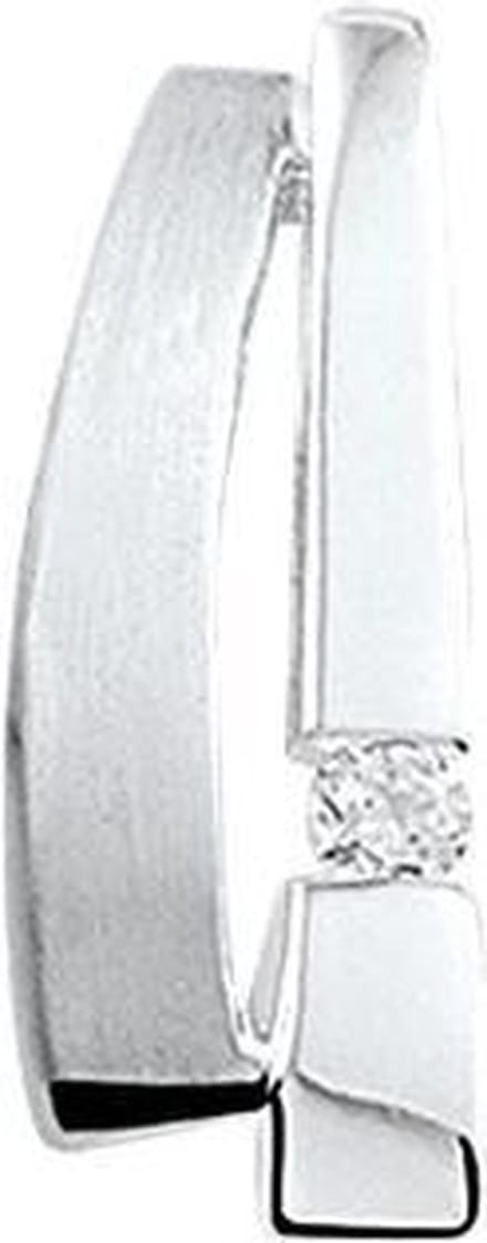 zilver gerhodineerd hanger zirkonia poli/mat 1323057