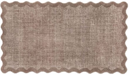 MD Entree - Design mat - Universal - Wave Border Taupe - Vloerkleed - Antislip - Machine wasbaar - 67 x 120 cm