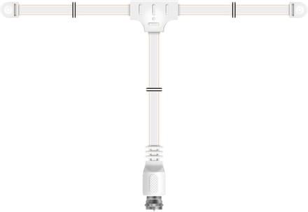 Electrovision FM lint antenne - 1,8m - F Plug - FM dipool radio antenne - Binnenantenne