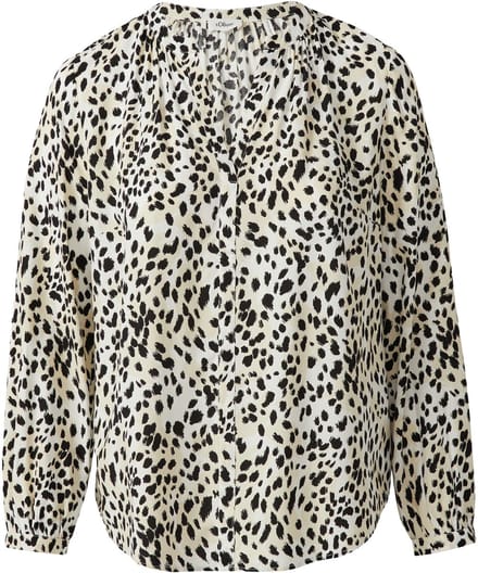 Dames tuniek blouse in gemengde viscose met all-over print s.Oliver