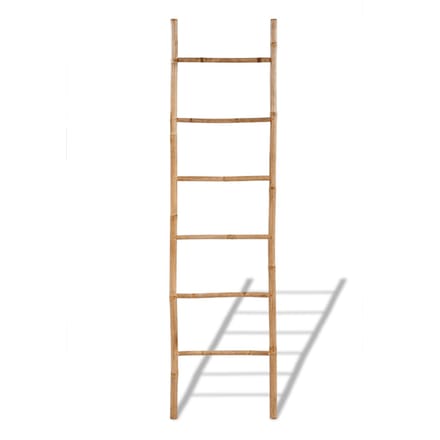 vidaXL - Handdoekenladder - met - 6 - sporten - bamboe