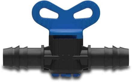 Deltafix plugkraan pp van / naar dezelfde diameter zwart 16 mm 1 st.